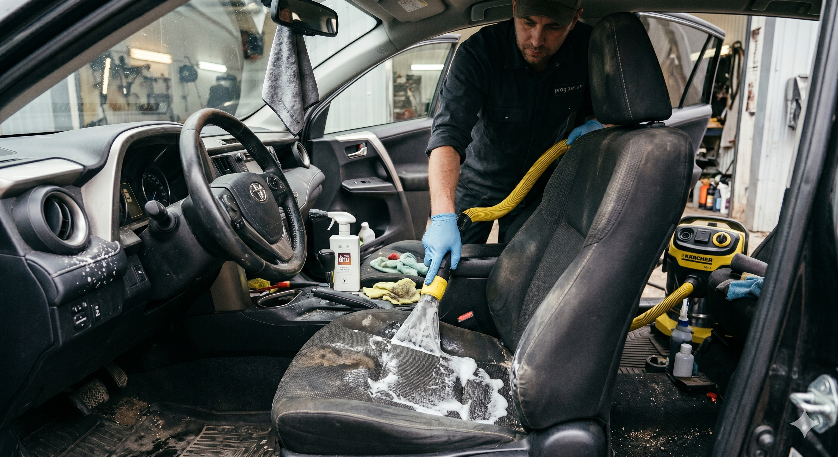 Avtomobil salonini chuqur ximchistka qilish PRO GLASS